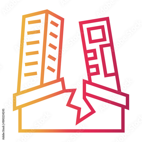 damage Line Gradient Icon