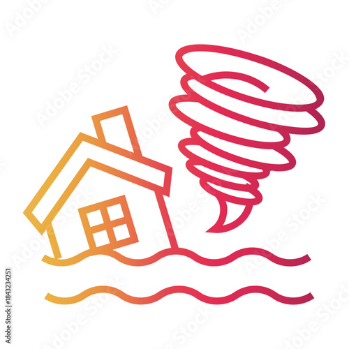 damage Line Gradient Icon