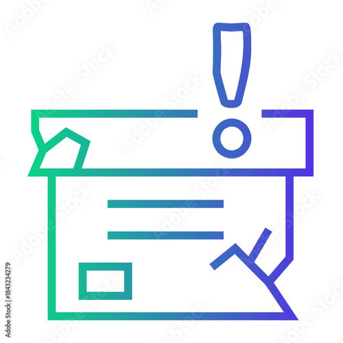 damage Line Gradient Icon
