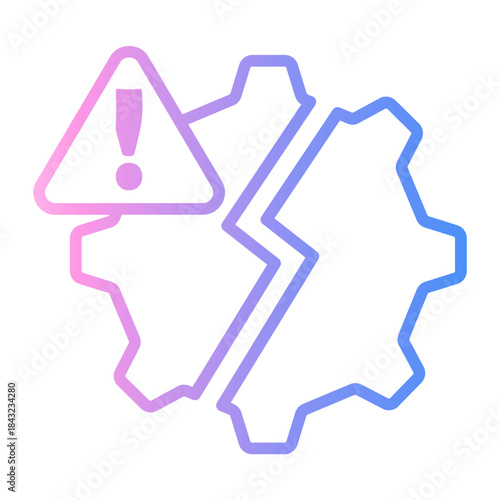 damage Line Gradient Icon