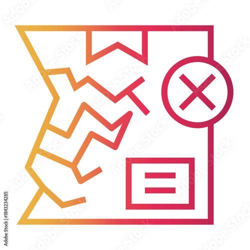damage Line Gradient Icon