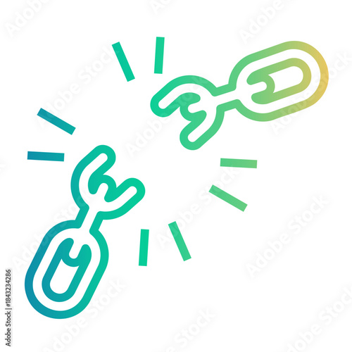 damage Line Gradient Icon