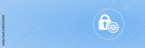 Sicherheit Gesetz Recht Schloss Header copy space - Cybersicherheit Datenschutz Vektor svg unter 60 kB