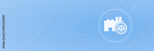 Unternehmensrecht Gesetz Recht Firma Header copy space - Betrieb Produktion Wirtschaft Vektor svg unter 60 kB