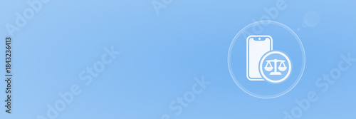 Smartphone Gesetz Recht Handy Header copy space - Mobile Endgeräte IT-Recht Vektor svg unter 60 kB