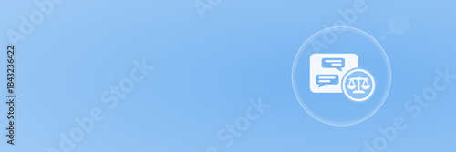 Kommunikation Gesetz Recht Chat Header copy space - Messaging Datenschutz SMS Textnachrichten Vektor svg unter 60 kB