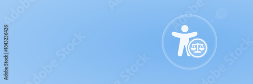 Barrierefreiheit Gesetz Recht inklusives Design Header copy space - Digitale Teilhabe Vektor svg unter 60 kB
