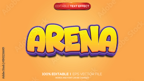 3d text effect arena theme