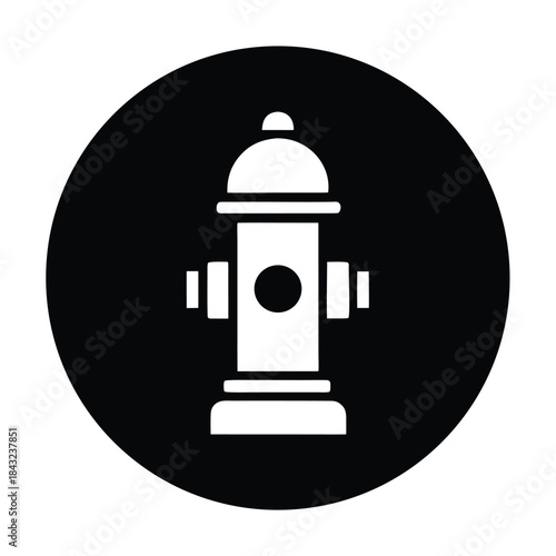 Fire hydrant water icon flat vector illustration