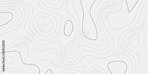 Stylized Black and White Terrain Contour Pattern Inspired by Traditional Outdoor Navigation Maps