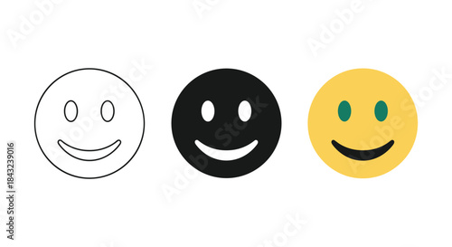 Different smiley faces showing various emotions