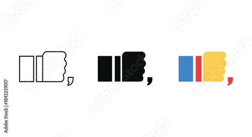 Different fist bump logos in various colors and styles