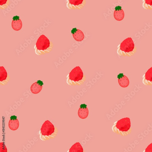 strawberry seamless pattern