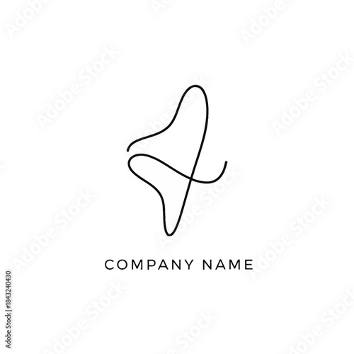 Elegant Abstract Logo Design with Flowing Lines for Modern Branding.