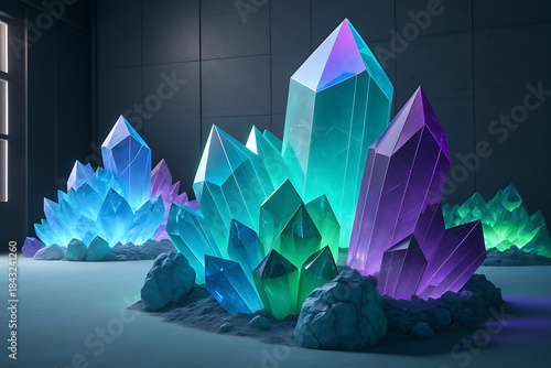 Geometric Crystal Polygon Shards