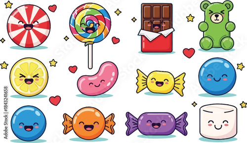 Funny cartoon baby animals collection vector design illustration set for kids