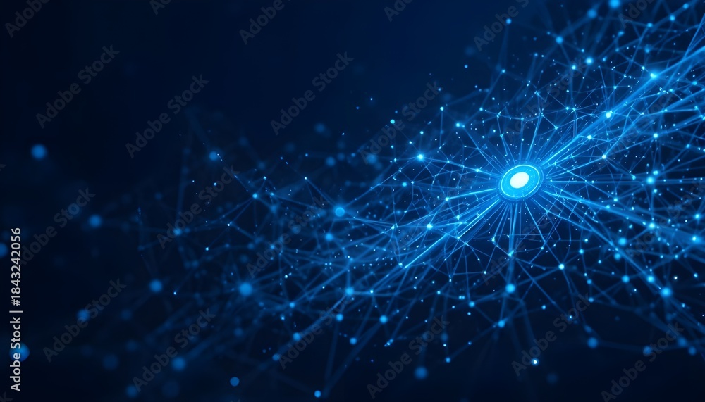 Obraz premium Abstract blue technology vector background illustrating modern digital innovation and futuristic communication.”