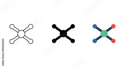 Molecular structure representations in various styles