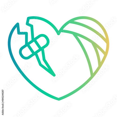 healing Line Gradient Icon