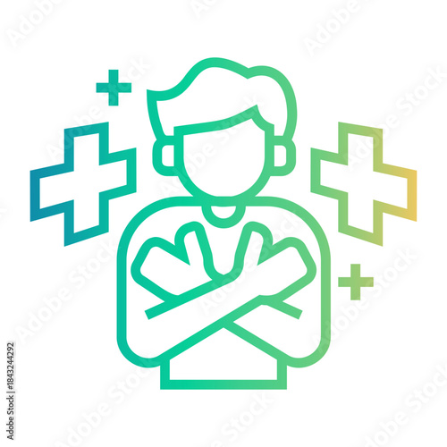 healing Line Gradient Icon