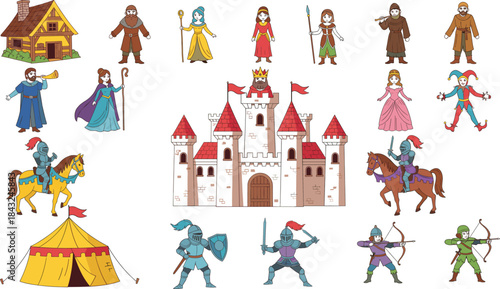 Set of Various Travel Luggage and Handbags. Realistic Vector Illustration of Suitcases and Bags for Vacation.