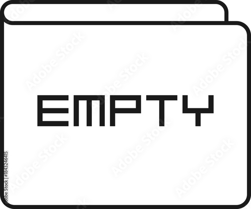 A wallet with the label Empty on it depicting financial dependency, broke and unemployment
