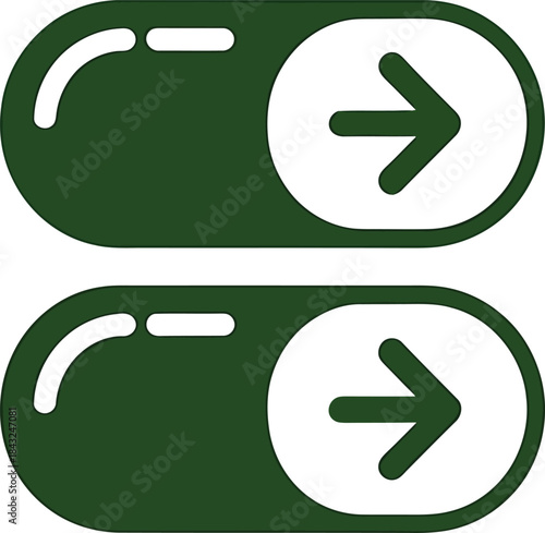 Interface switch on right arrow icon for graphic user interface ui sign