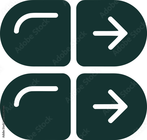 Interface switch on right arrow icon for graphic user interface ui sign