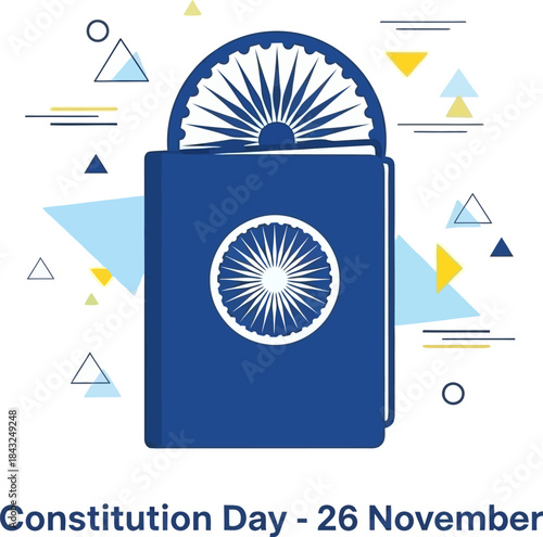 Constitution Day: Symbol of national pride, depicting the essence of Constitution Day, and is accompanied by design elements, celebrating unity and national values.