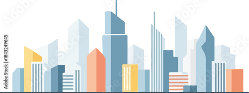 Modern Urban Skyline: An array of contemporary skyscrapers and buildings dominate the skyline, showcasing a vibrant cityscape that embodies progress and architectural marvel. 