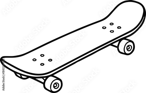skateboard technical illustration deck trucks wheels parts diagram