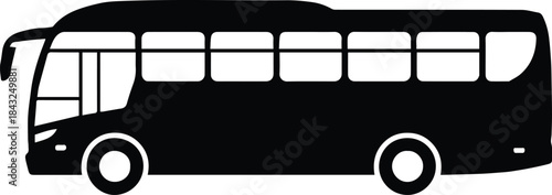 bus pictogram transport vehicle icon for maps apps and print use