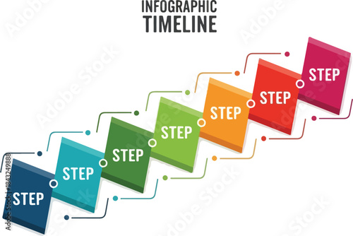 Infographic Timeline: Visualize the path to success with this vibrant infographic timeline, a clear and engaging tool for showcasing the stages of a project or process.