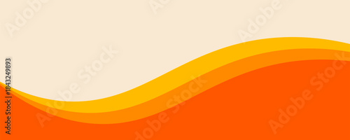 Bright wavy background with warm retro autumn colors. Cool hippie background. Retro psychedelic wavy design from the 60s and 70s.