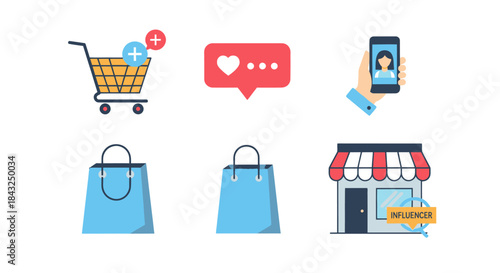 Collection of E-commerce and Online Shopping Icons.