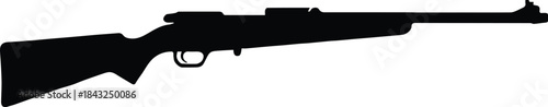 rifle silhouette editable vector illustration for safety and study