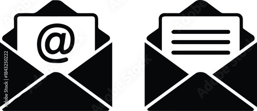 envelope icon with email and message symbols for communication