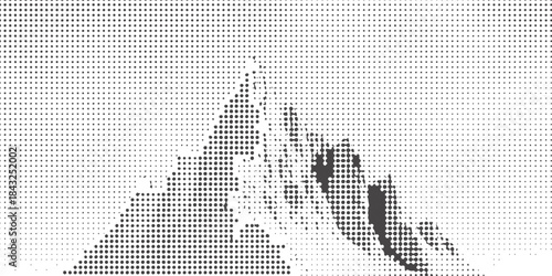 Mountain peak illustration isolated on white background