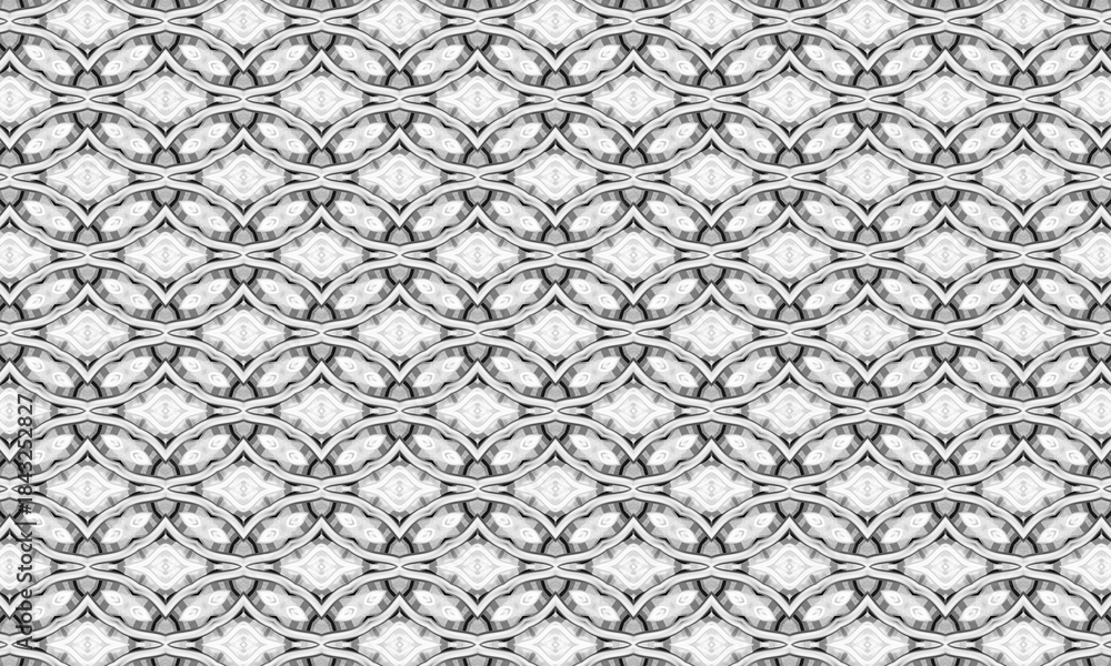 Fototapeta premium Black and White Seamless Pattern. Repeating Background. Textile. Fabric. Monochrome Wrapping. Digital Paper