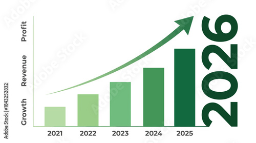 Annual business growth revenue and profit graph vector