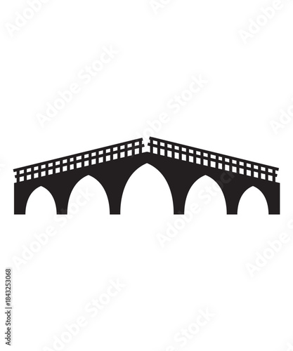 old bridge icon, vector best flat icon.