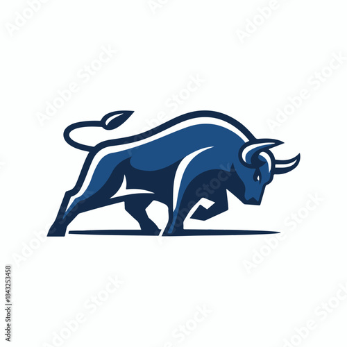 vector image of a bull