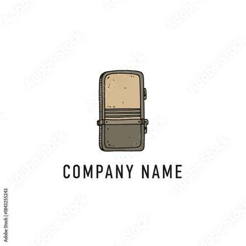 Retro Refrigerator Illustration for Appliance Company Logo Design.
