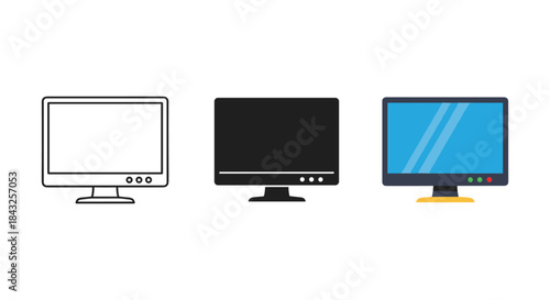 Different computer monitor illustrations