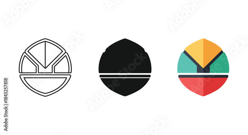 Logo design variations for a modern brand identity