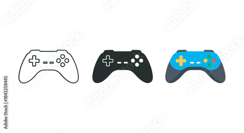 Different color game controllers for gaming