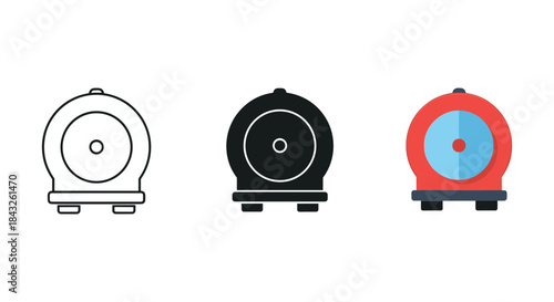 Three different styles of train headlight icons