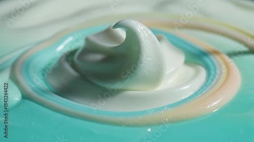 Swirls of Creamy Delight - A Close-Up of Whipped Topping.