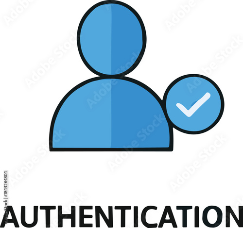 Authentication verified user icon security account check mark login success trust vector
