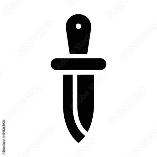 throwing knife glyph icon
